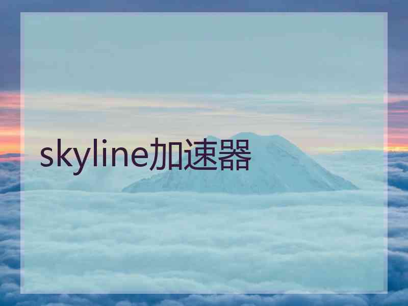 skyline加速器