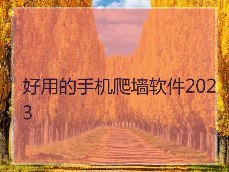 好用的手机爬墙软件2023