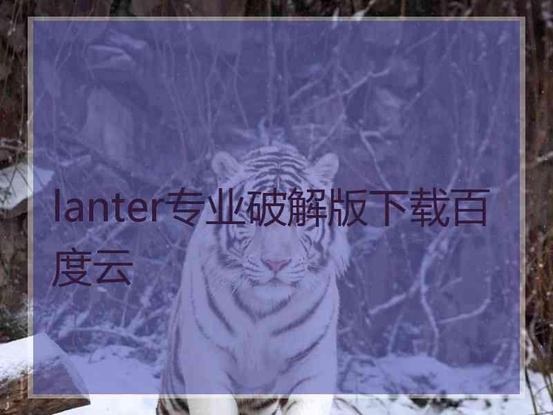 lanter专业破解版下载百度云