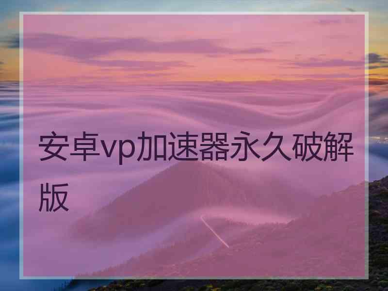 安卓vp加速器永久破解版