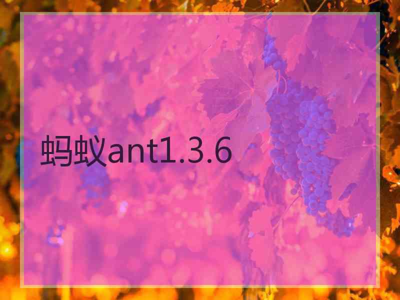 蚂蚁ant1.3.6