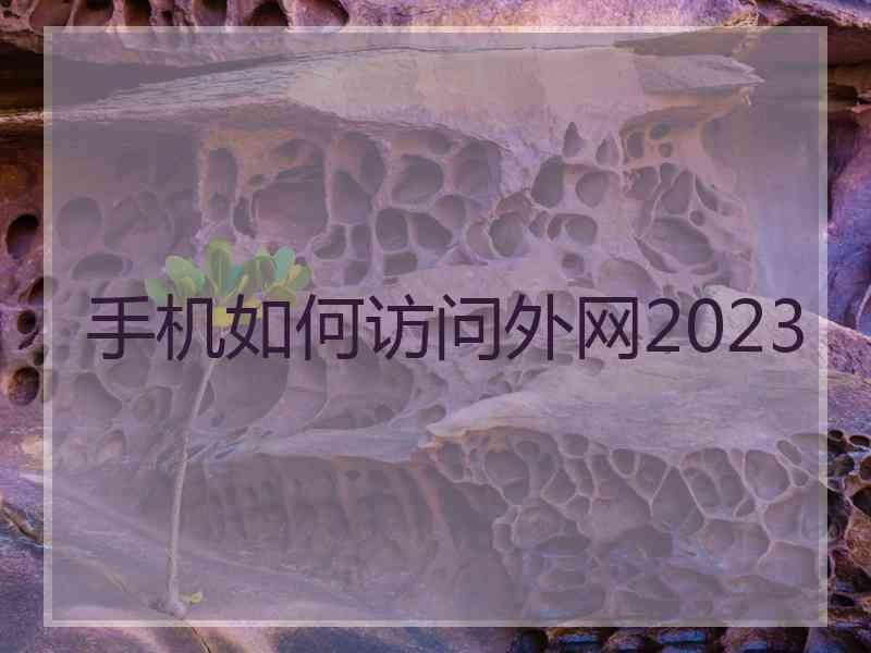 手机如何访问外网2023