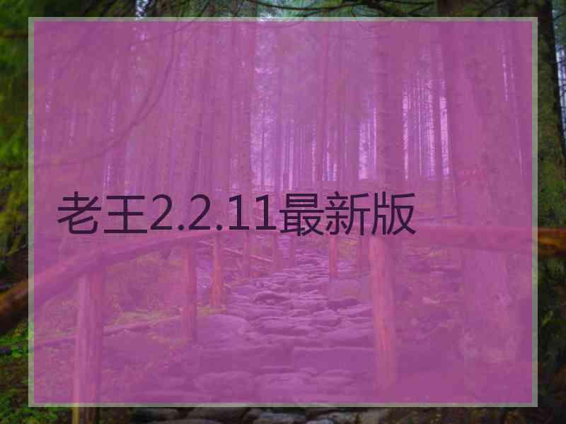 老王2.2.11最新版