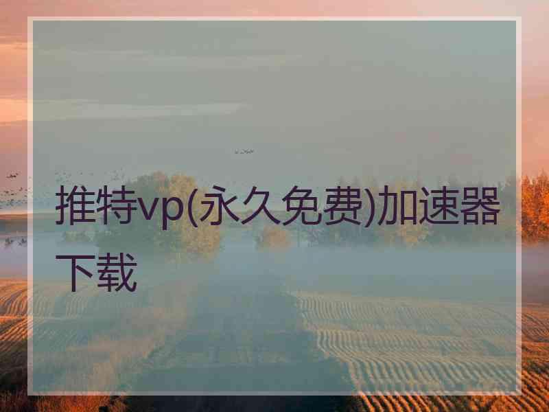 推特vp(永久免费)加速器下载