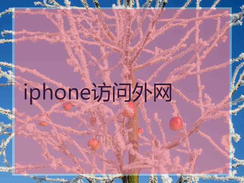 iphone访问外网