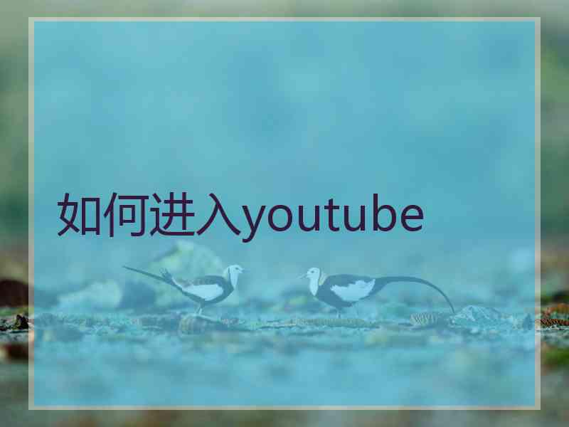 如何进入youtube