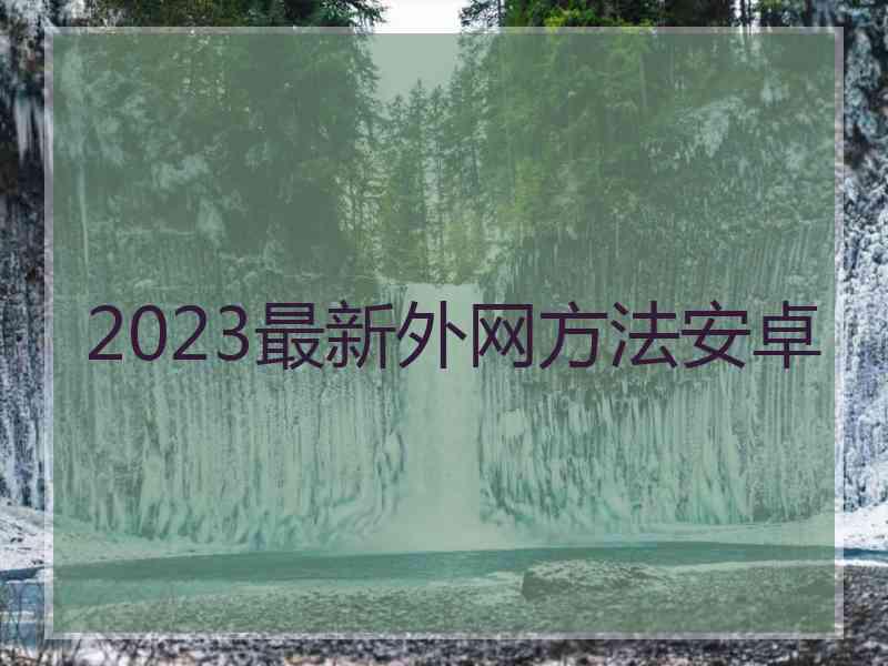 2023最新外网方法安卓