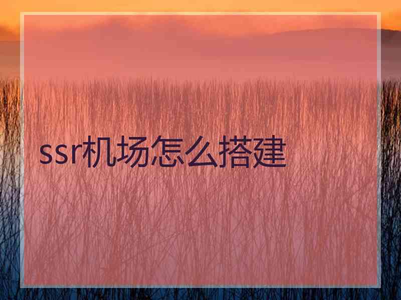 ssr机场怎么搭建