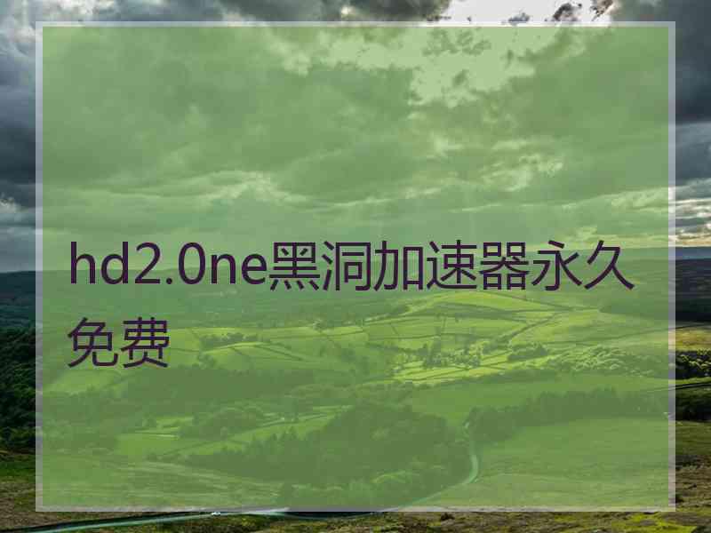 hd2.0ne黑洞加速器永久免费