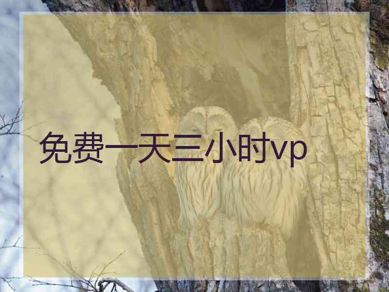 免费一天三小时vp