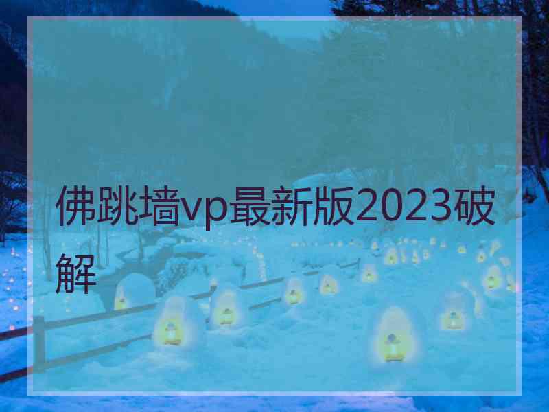 佛跳墙vp最新版2023破解