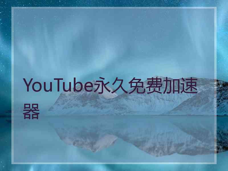 YouTube永久免费加速器