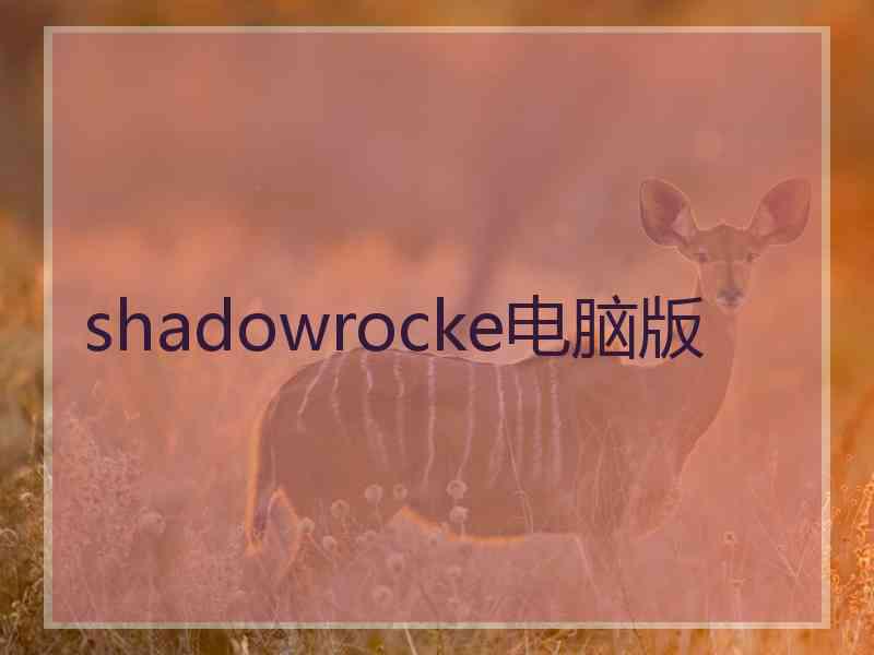 shadowrocke电脑版