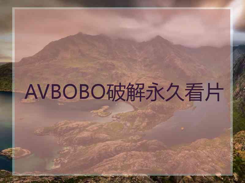 AVBOBO破解永久看片