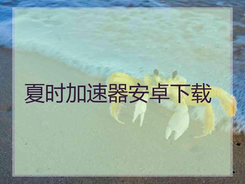 夏时加速器安卓下载