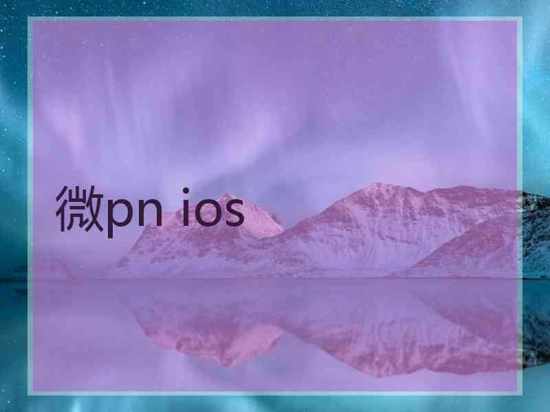 微pn ios