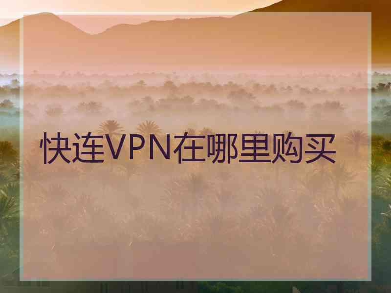 快连VPN在哪里购买