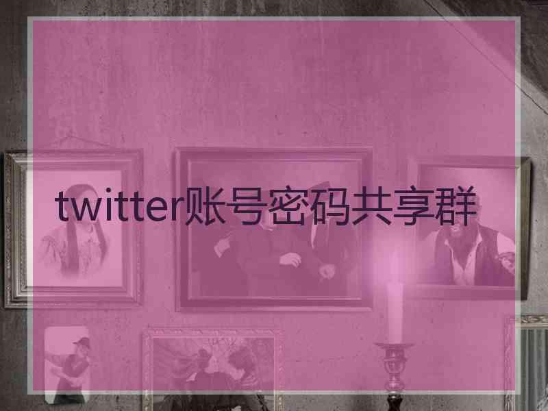 twitter账号密码共享群