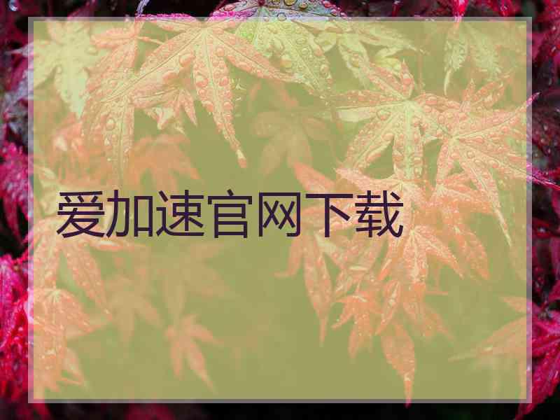 爱加速官网下载