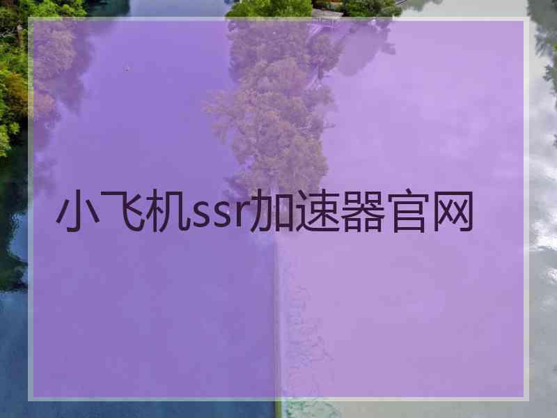 小飞机ssr加速器官网