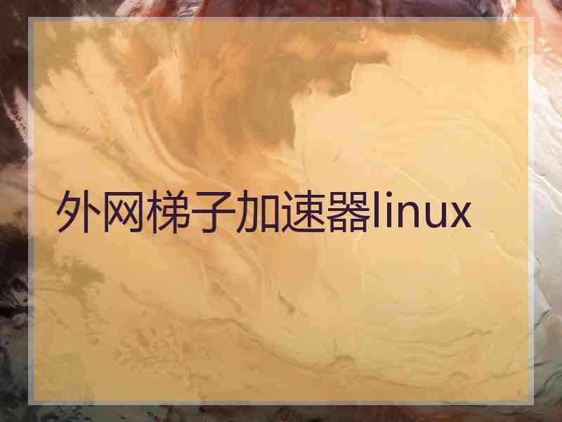 外网梯子加速器linux