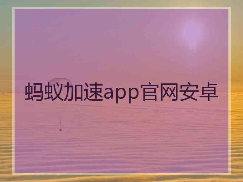 蚂蚁加速app官网安卓