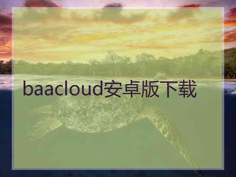 baacloud安卓版下载