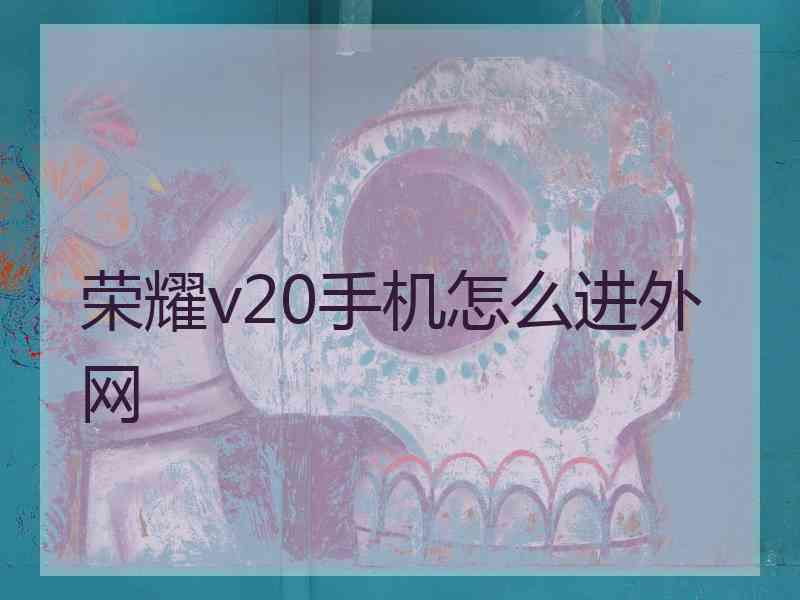 荣耀v20手机怎么进外网