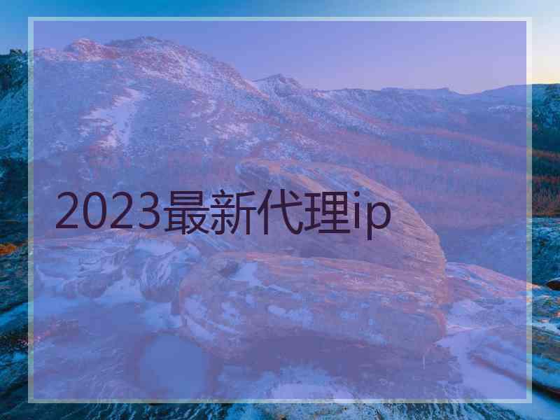 2023最新代理ip