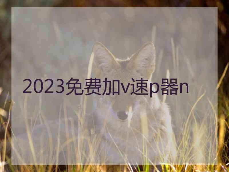 2023免费加v速p器n